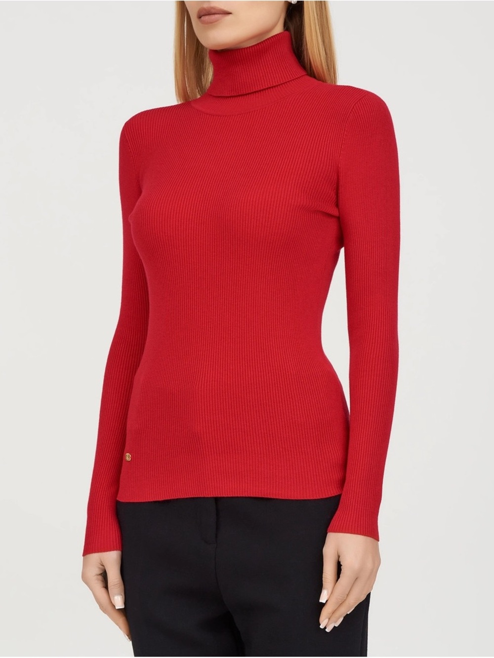 Ralph Lauren Black Label Women's Ribbed Turtleneck Sweater - Fuchsia
